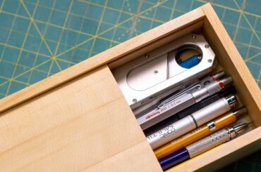 Pencil box made from recycled 2 by 4 lumber