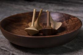 FIGURED WALNUT BOWL FROM SCRAP WOOD
