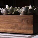 Walnut Planter Box for Succulents